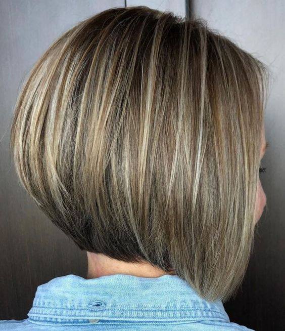 Stacked Bob with Highlights