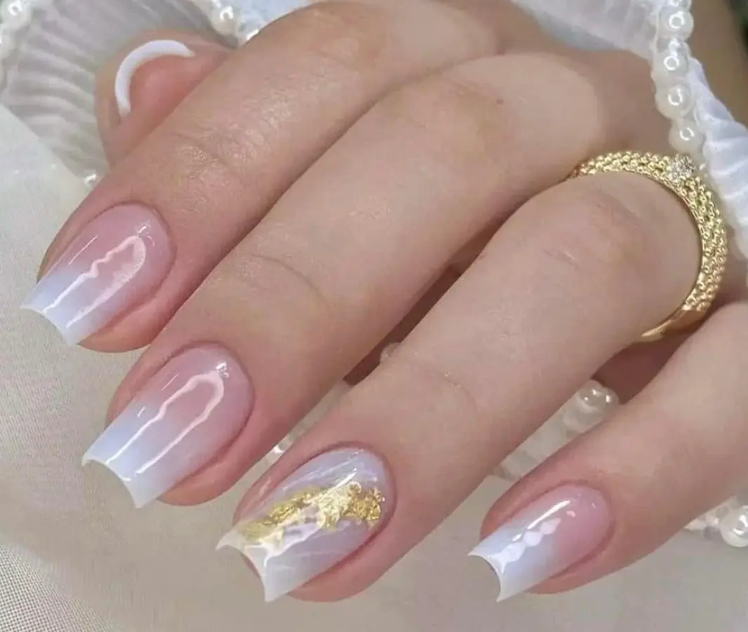 Gold Accent French Tips