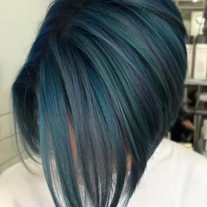 Blue Ombre Bob Hairstyle