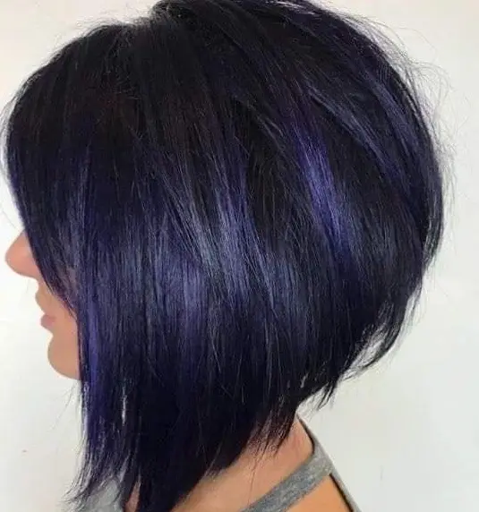 Midnight Blue Bob Hairstyle