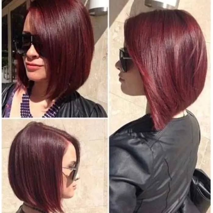 Rich Red Bob Hairstyle