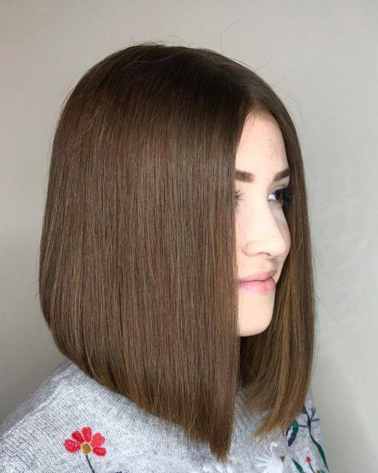 Blunt Bob with Side Part Hairstyle