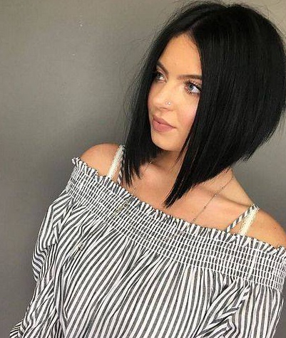 Edgy Black Bob Hairstyle