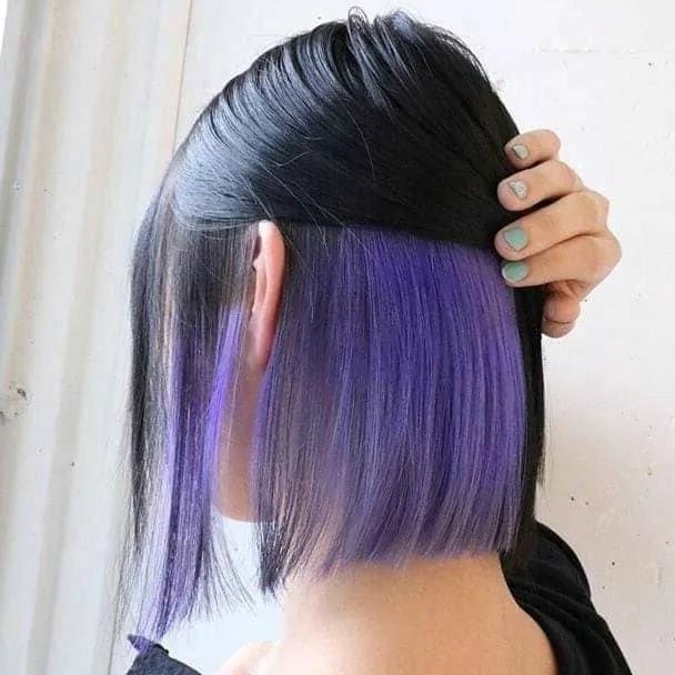 Purple Underlayer Bob Hairstyle