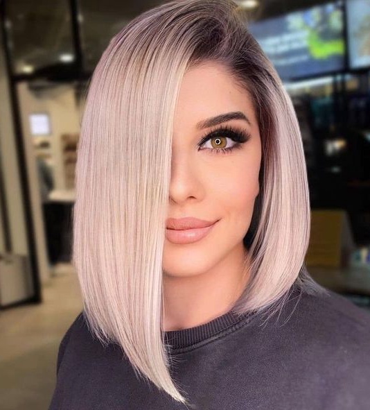 Platinum Blonde Bob Hairstyle