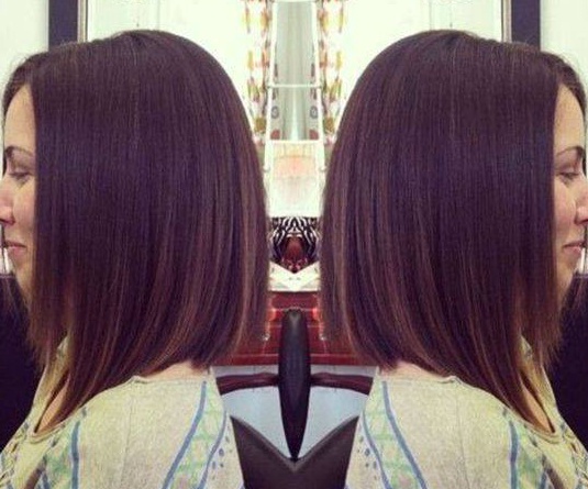 Symmetrical Brown Bob Hairstyle