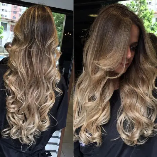 Blonde Ombre Highlights Hairstyle