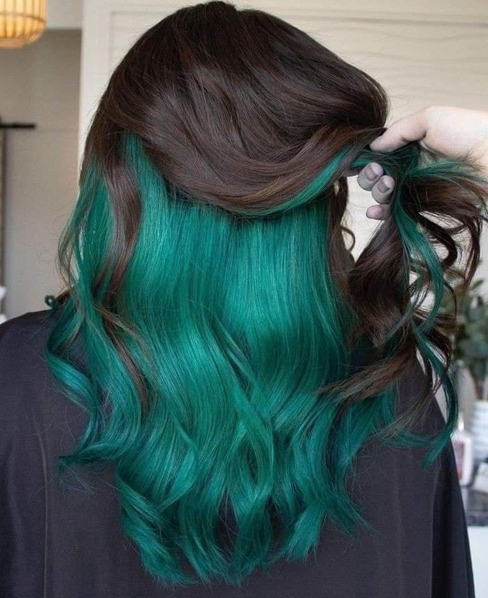 Teal Underlayer Hairstyle