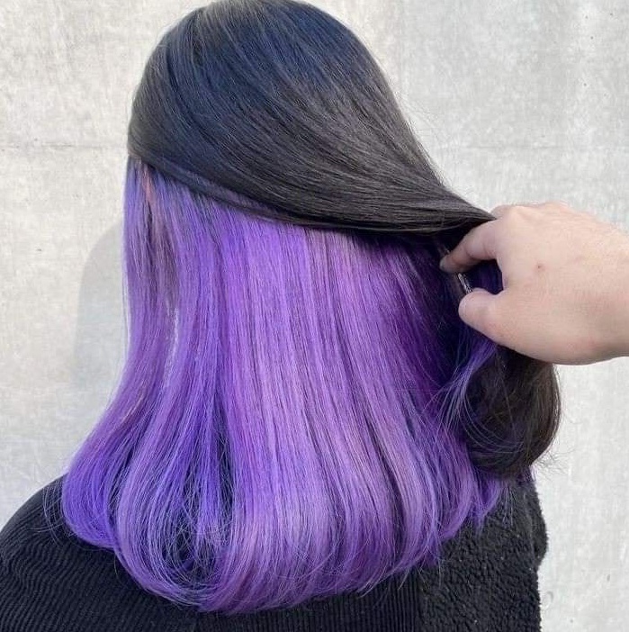 Lavender Layered Bob Hairstyle