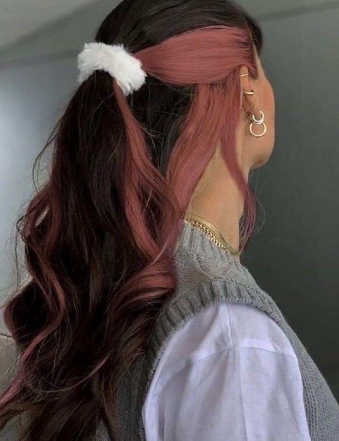 Rose Gold Accents Hairstyle