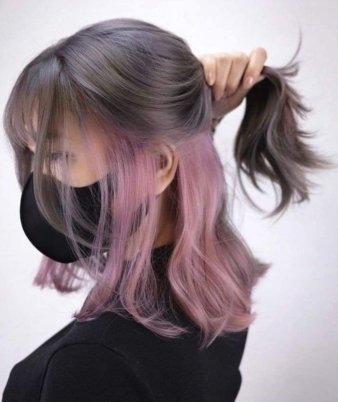 Smoky Pink Layers Hairstyle