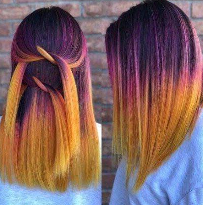 Sunset Ombre Layers Hairstyle