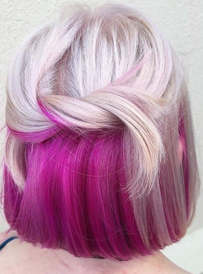 Bright Pink Underlayer Hairstyle