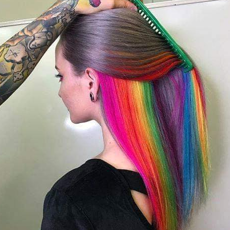 Rainbow Underlayer Hairstyle