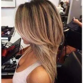 Blonde Layered Cut Hairstyle