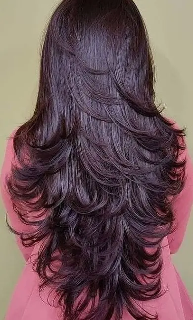 Vibrant Purple Waves Hairstyle