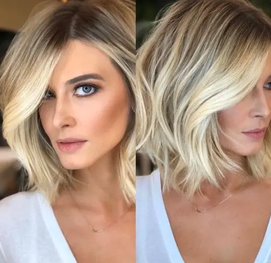 Textured Blonde Waves Hairstyle