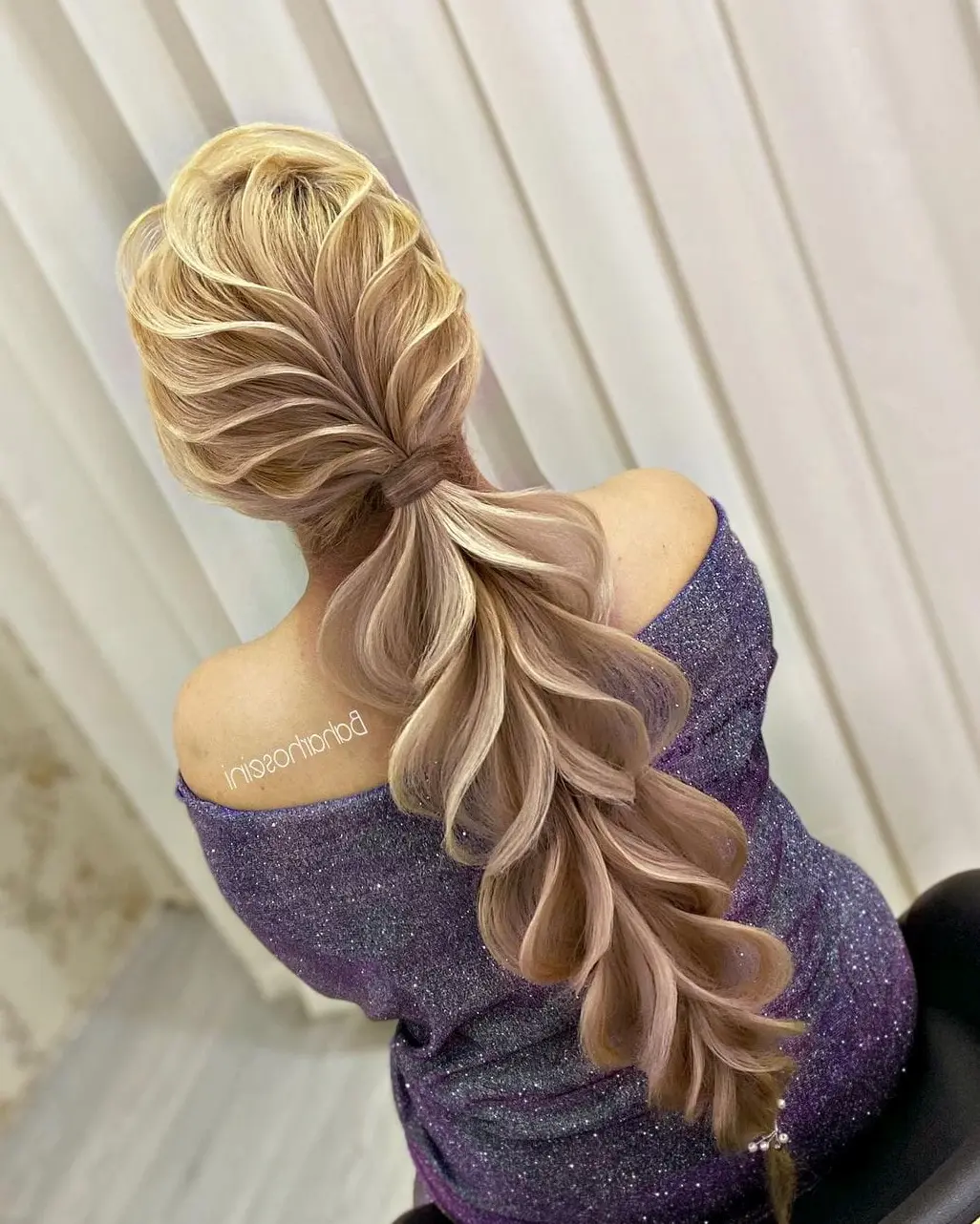 Twisted Bridal Ponytail