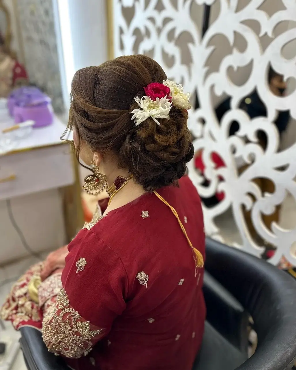 Traditional Floral Bun