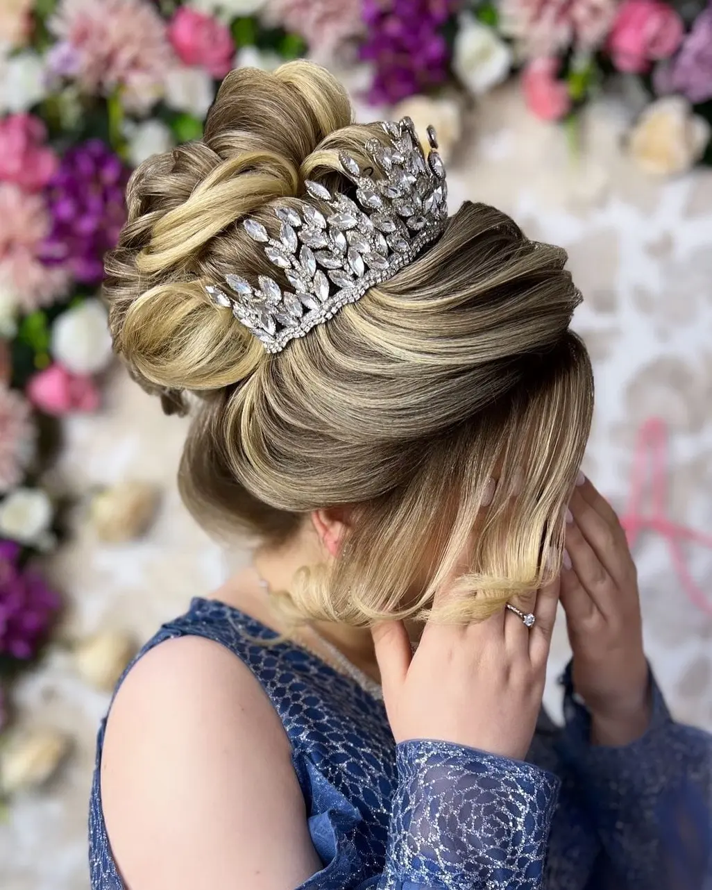 Glamorous Bridal Updo with Tiara